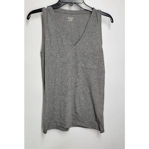 Madewell Gray V neck Tank Top